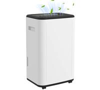 HOMCOM Deshumidificador Eléctrico Depósito de Agua 6 Litro 20L/día con 3 Modos 2 Velocidades Temporizador 33,5x26x53 cm Blanco BLANCO