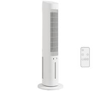 HOMCOM - Enfriador de aire de columna 3 en 1 enfriador humidificador y ventilador, oscilación 48°, 3 velocidades 3 modos, tanque de agua 3L, bloques de hielo, mando a distancia, para habitación de