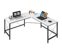 HOMCOM Escritorio en Forma de L Escritorio Esquinero 150x150x76 cm Blanco