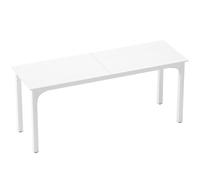 HOMCOM Escritorio, escritorio de ordenador 180 cm con gran tablero para 2 personas, para trabajo desde casa o estudio, blanco