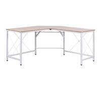 HOMCOM Escritorio Esquinero Escritorio en Forma de L para Oficina en Casa Espacio Amplio Diseño Moderno 150x150x75 cm Blanco Aosom España