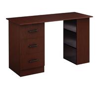 HOMCOM Escritorio para Ordenador con 3 cajones y 3 estantes Abiertos, 120 x 49 x 72 cm, Escritorio con Almacenamiento Reversible, Estilo Moderno, Mesa informática para Dormitorio, Espacio pequeño