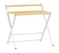 HOMCOM Escritorio Plegable con Estante Abierto 86x66x82 cm Natural