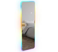HOMCOM Espejo de Cuerpo Entero con Luces LED 120x40 con Iluminación de 7 Colores Transparent