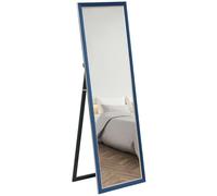 HOMCOM Espejo de Cuerpo Entero 150x50 cm con Marco en Terciopelo Azul Blue