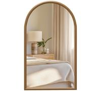 HOMCOM Espejo de Pared 65x110 cm Espejo de Recibidor Marrón Oscuro