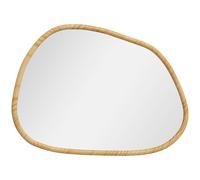 HOMCOM Espejo de Pared Decorativo 70x50 cm con Forma Irregular y Marco en Madera Horizontal o Vertical Natural Aosom España