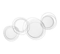 HOMCOM Espejo de pared metálico decorativo 107cm plateado