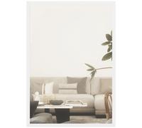 HOMCOM Espejo de pared rectangular 60x40 cm, marco blanco, Ideal para baño, salón o dormitorio