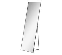 HOMCOM Espejo de Pie de Aleación de Aluminio Espejo de Cuerpo Entero de Pared con 2 Formas de Uso Rectangular 50x37x58,5 cm Negro Aosom España
