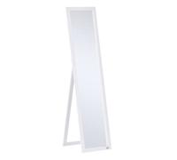 HOMCOM Espejo de Cuerpo Entero Espejo de Pie o de Pared Rectangular con 2 Formas de Uso 37x48x152 cm Blanco Aosom España