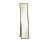 HOMCOM Espejo de Pie Espejo de Pared Forma Rectangular con Marco de Madera 37x155 cm Roble Aosom España