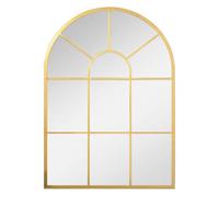 HOMCOM Espejo de Pared Decorativo Estilo Ventana de Metal 50x70cm para Salón Dormitorio Entrada Moderno Dorado Aosom España