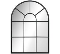 HOMCOM Espejo Decorativo de Pared 50x70 cm Espejo de Ventana para Salón Entrada Negro 50X2X70 cm