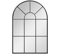 HOMCOM Espejo Decorativo de Pared 60x91 cm Espejo de Ventana de Metal para Salón Dormitorio Entrada Estilo Moderno Negro Negro 60x2x91 cm