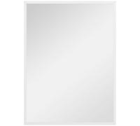 HOMCOM Espejo mural rectangular 60x80 cm marco de MDF ideal para baño salón o habitación Blanco Aosom España