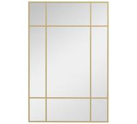 HOMCOM Espejo Rectangular de Pared Espejo de Ventana 90x60 cm Dorado