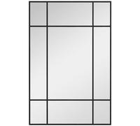 HOMCOM Espejo Rectangular de Pared Espejo de Ventana 90x60 cm Negro