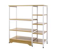 HOMCOM Estante de Cocina Estantería para Microondas Horno con 7 Estantes de Almacenamiento para Utensilios Libros Plantas 90x40x95 cm Aosom España