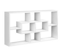 HOMCOM Estante de pared Juego 8 cubos 85×14,5×47,5 cm Madera Blanco carga 20 kg