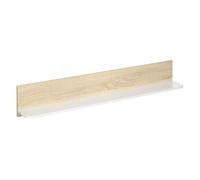 HOMCOM Estante Flotante Estantería de Pared de Madera Balda de Pared para Salón Dormitorio Pasillo Cocina Baño 120x15x20 cm Roble y Blanco