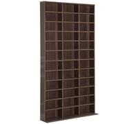 Homcom - Biblioteca estante estilo contemporáneo 33 compartimentos regulables en altura 1,02l X 0,24L X 1,95h M, madera, marrón, 102x24x195cm