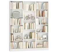 HOMCOM Estantería 17 Compartimentos 6 Niveles Alta 149x23.6x188cm Blanco | Estantería con 17 cubos, estantes ajustables, unidad de estantería independiente, oficina en casa, sala de estar
