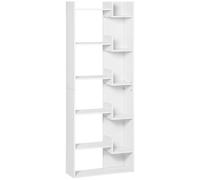 HOMCOM Estantería de 6 Niveles Diseño Moderno y Sistema Antivuelco 60x21x162,5 cm Blanco Aosom España