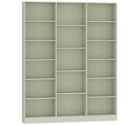 HOMCOM Estantería de 6 Niveles Estante de Almacenamiento con 17 Compartimentos y Estantes Ajustables 149x23,6x188 cm Verde Aosom España