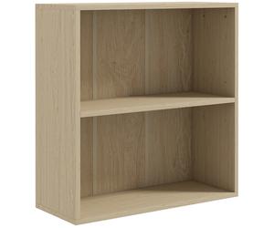 HOMCOM Estantería de almacenaje con 2 compartimentos y estante ajustable 60x24x63 cm efecto madera natural Aosom España