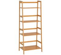 HomCom Estantería de bambú Librería escalera 4 niveles 48x30x119 cm Diseño elegante