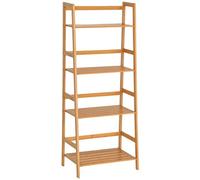 HOMCOM Estantería de Bambú 4 Niveles Estantería Escalera de Baño Librería Organizador Zapatero 48x31,5x120 cm