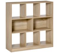 HOMCOM Estantería de Libros Estante de Pie 8 Compartimentos 97,5x30x100 cm Roble Aosom España