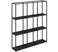 HOMCOM Estantería de pared industrial con 9 compartimentos, Estantería metálica para colecciones, Ideal para decoración del hogar, Negro Aosom España