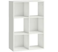 HOMCOM Estantería de pie de 3 niveles, estrecha, con protección contra vuelcos, estantería de almacenamiento para salón, dormitorio, oficina, blanco