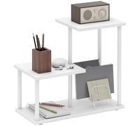HOMCOM Estantería Efecto Madera Librería de 3 Niveles 40x20x34,5 cm Blanco