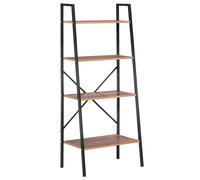 HomCom Estantería de Escalera Moderna con 4 Estantes Librería Escalonada de Pie para Baño Salón 60x35x145cm Diseño Elegante Aosom España