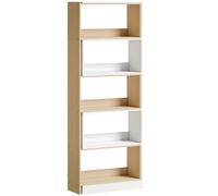 HOMCOM Estantería Expandible 5 Niveles Giratoria 350° Ancho Ajustable Convertible en en L Recta o Compacta 111,5x23,8x163,7 cm Aosom España