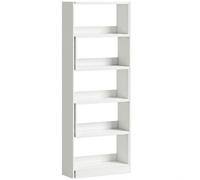 HOMCOM Estantería Expandible 5 Niveles Giratoria 350° Ancho Ajustable Convertible en en L Recta o Compacta 111,5x23,8x163,7 cm Aosom España