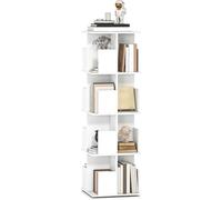 HOMCOM Estantería giratoria de pie con 4 niveles, 16 compartimentos, 39x39x128,3 cm
