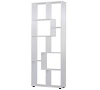 HOMCOM Estantería Moderna Vertical Diseño de Librería con 8 Estantes E1 Tablero de Partículas 70x24x178cm Blanco Aosom España