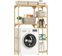 HOMCOM Estantería para Lavadora de Bambú, Mueble Lavadora, Madera Natural