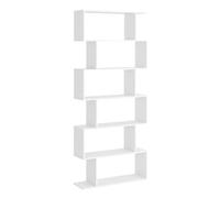 HomCom Estantería de pared 6 estantes para salón comedor 80x23x192 cm Blanco