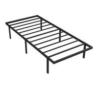 HOMCOM Estructura de cama con almacenamiento, armazón metálico, sin somier, 90 x 200 cm
