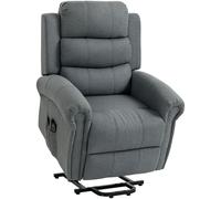 HOMCOM Fauteuil releveur électrique, fauteuil relax électrique con función de masaje y calefacción, 87 x 87,5 x 108 cm, gris Aosom España