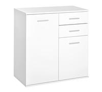HOMCOM HOMCOM Mueble Auxiliar de Salón Aparador Estrecho con Puertas y Cajones 71x35x76cm Blanco Aosom España
