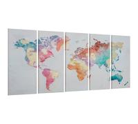 HOMCOM Impresión en Lienzo 80x40 cm 5 Piezas para Casa y Oficina Lienzo de Madera de Pino y Pintura al Agua Multicolor Aosom España