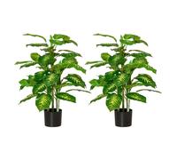 HOMCOM Plantas Artificiales Verde