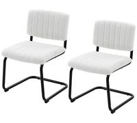 HOMCOM: Juego de 2 sillas de comedor modernas, tipo "freischwinger" (silla giratoria) con respaldo alto