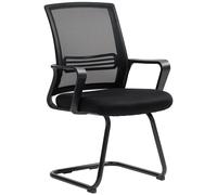 HOMCOM, juego de 2 sillas ergonómicas para escritorio, base tipo patín, sin ruedas, color